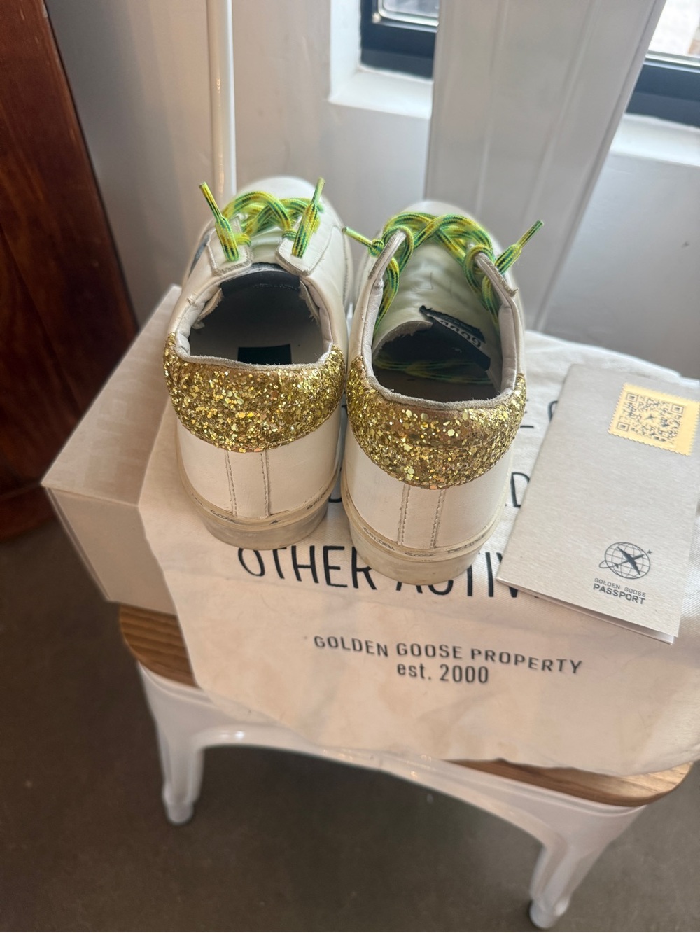 Golden Goose high star with green suede star size 8 - Picture 3 of 7